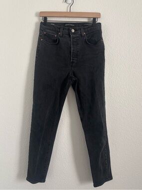 Denim Forum Aritzia Women's Size 28 Black The Yoko High Rise Slim Jeans
